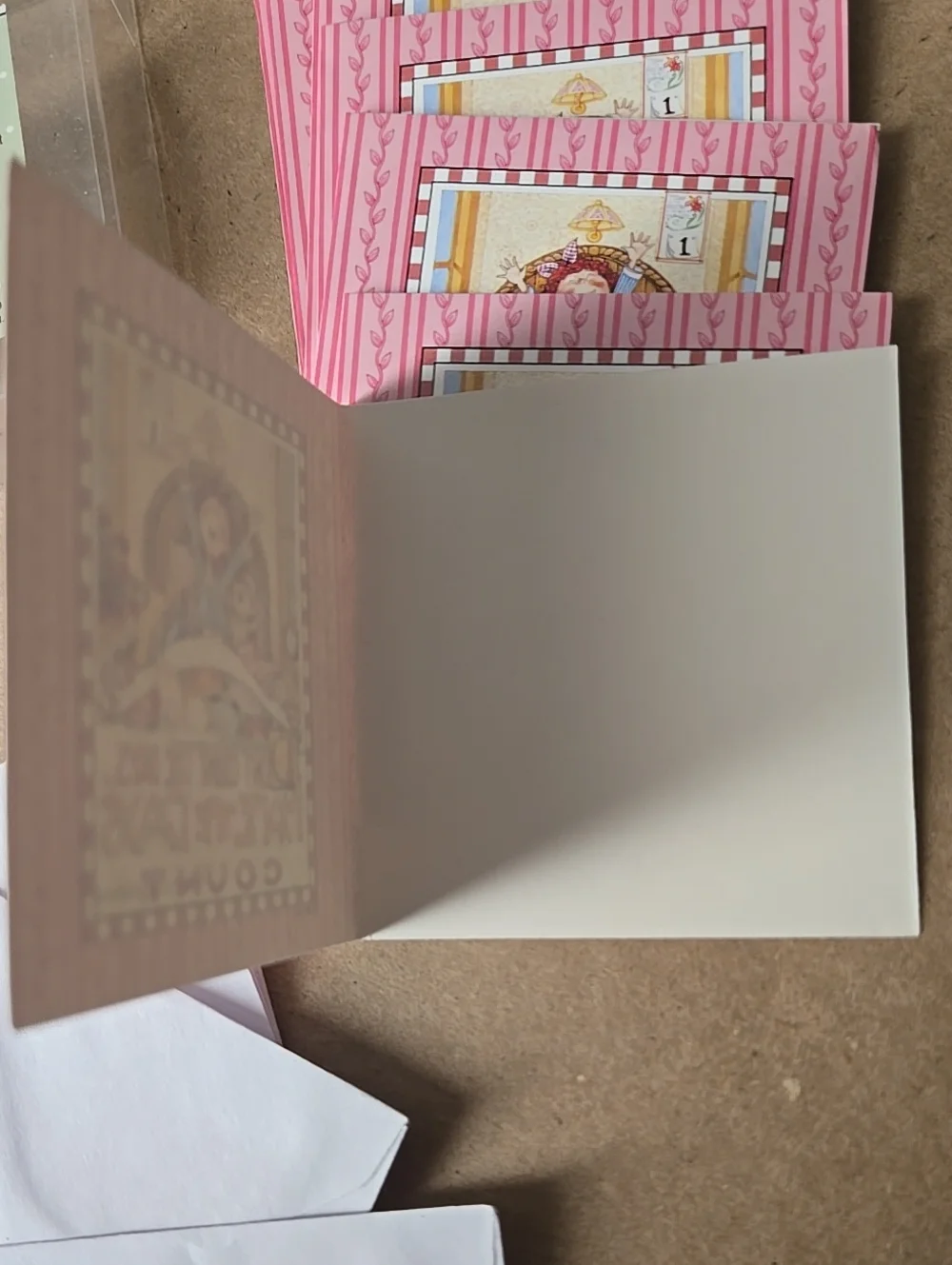 Vintage 2007 Mary Engelbreit Mini Note Cards & Envelopes Set of 8 Count Colorbok